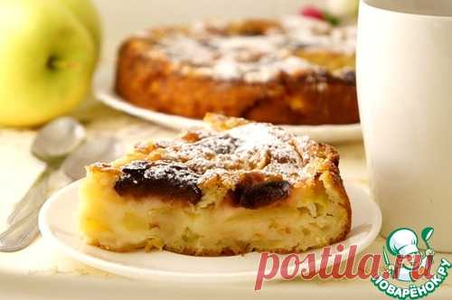 Яблочно-сливовый пирог с сахарной корочкой - кулинарный рецепт