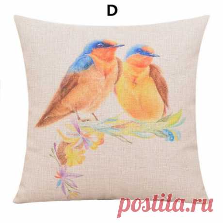 Bird throw pillow hand painted flower pillow decoration home | Pillow, interior pillow, cushions - Throwpillowshome.com