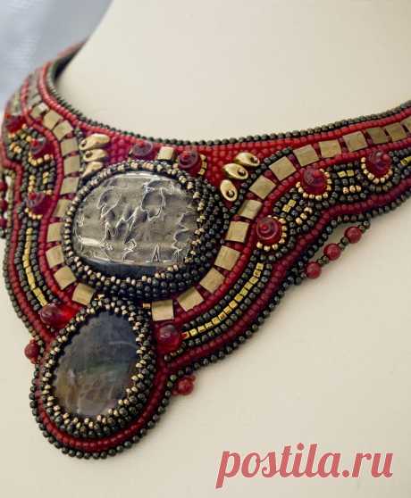 колье &quot;торжественное&quot; | biser.info - всё о бисере и бисерном творчестве