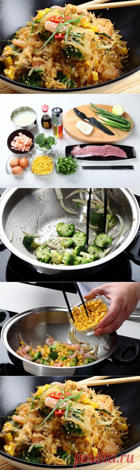 (388) Свинина с креветками и лапшой - пошаговый рецепт с фото - свинина с креветками и лапшой - как готовить: ингредиенты, состав, время приготовления - Леди@Mail.Ru