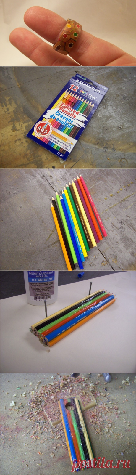 How to make an awesome, simple ring out of colored pencils [pics &amp; video] | 22 Words