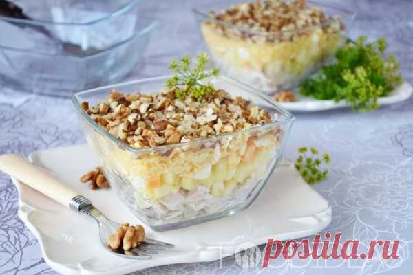 Салат с ананасом и куриной грудкой слоями рецепт с фото - рецепт приготовления с фото