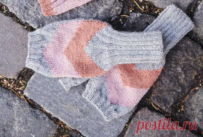 Митенки с боковыми швами - схема вязания спицами с описанием на Verena.ru