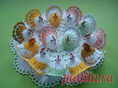 Пасхальные курочки крючком | Золотые Руки