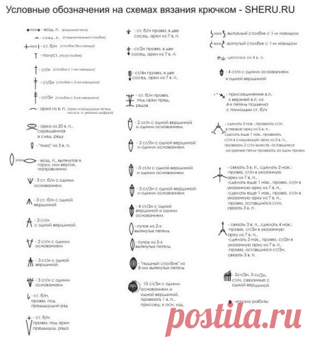 Дома хозяюшка: Чтение схем крючком с рисунками-инструкциями