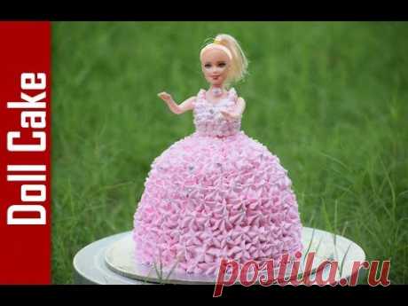 एग्ग्लेस डॉल केक बनाने का बहुत ही आसान तरीका - Eggless Doll Cake Recipe - Recipeana Recipes
