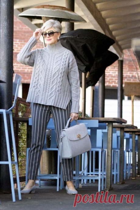 Вязаные вещи после 50, как носить и не выглядеть бабушкой | Мне 50 | Дзен