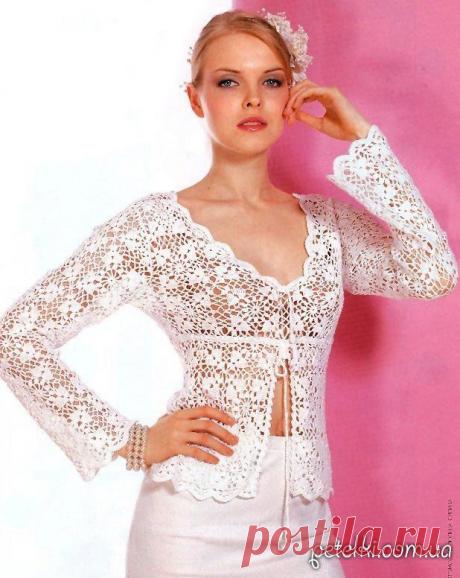 Красивая ажурная блуза крючком. Описание, схемы
