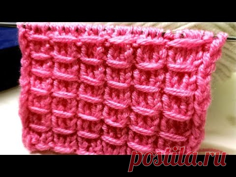Простой красивый узор спицами. Вязание спицами. - YouTube