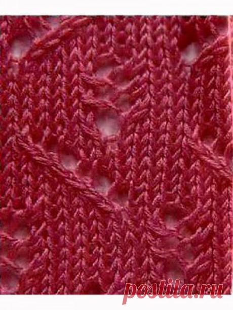 Узор "Яблоневые цветы" спицами — Шпуля - сайт о вязании