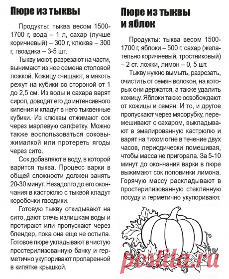 Пюре из тыквы. Пюре из тыквы и яблок