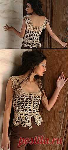 Ravelry: Crochet Vest - Cecilia Chemise pattern by Jennifer Hansen