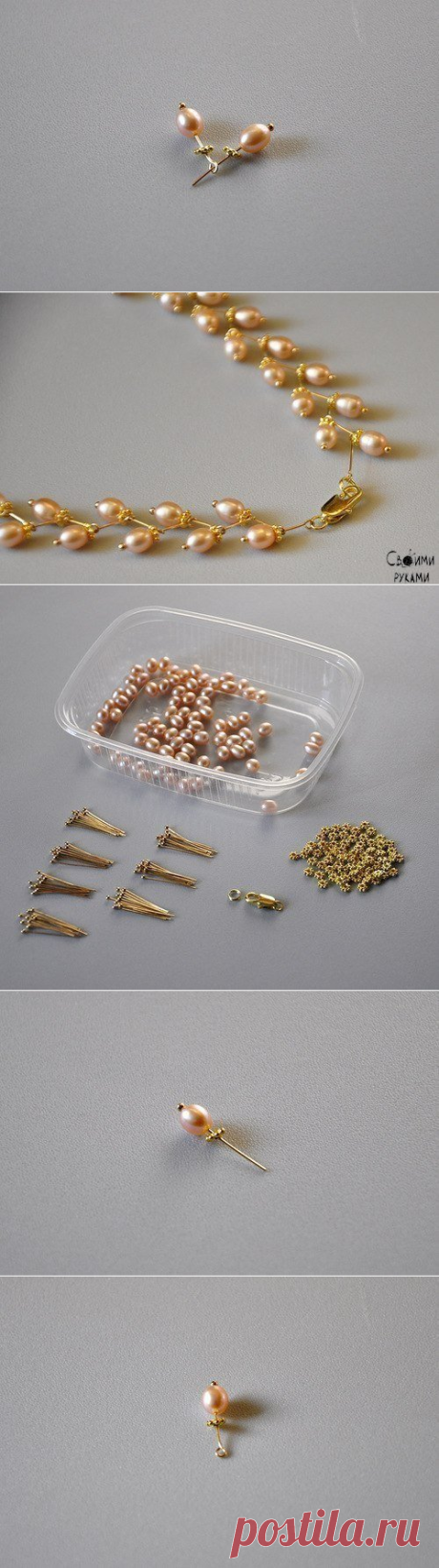 Нежное колье — Сделай сам, идеи для творчества - DIY Ideas