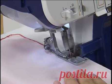 Оверлок BROTHER 4234D - инструкция по заправке и шитью