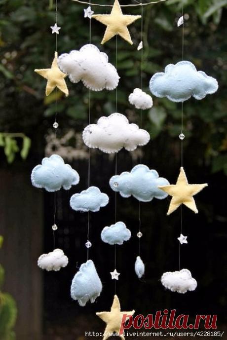 Облака из звёзды из фетра