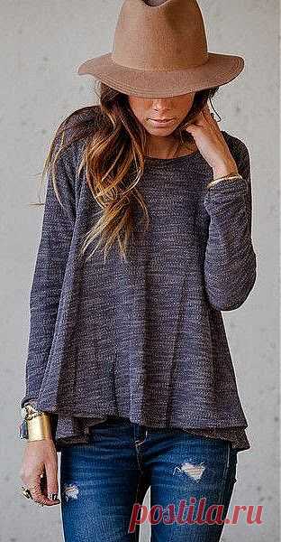 Повседневная футболка, рваные джинсы, Boho шляпа мода | ВЫСОТНЫХ МОДА