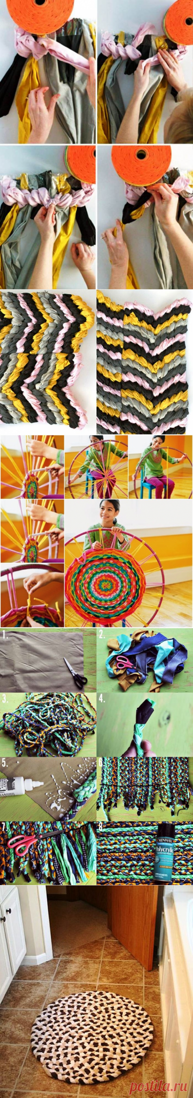 Идеи, как сделать коврики из старых вещей своими руками