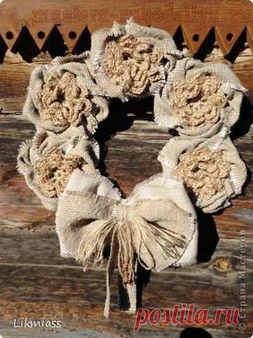 Мастера рукоделия - рукоделие для дома. Бесплатные мастер-классы, фото и видео уроки - Мастер-класс по декорированию: Венок из мешковины