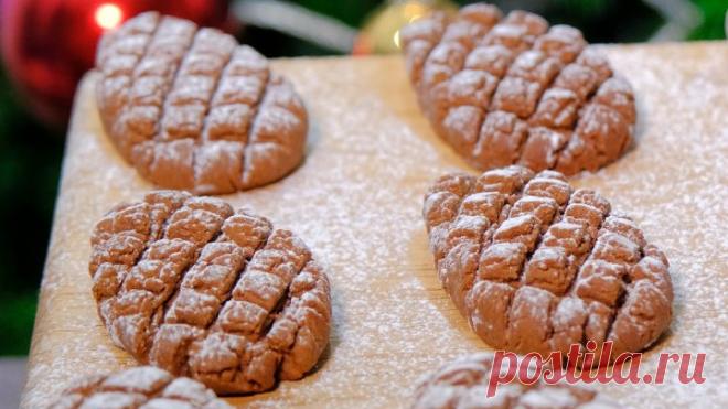 Отличное угощение к чайному столу - песочное печенье с какао 