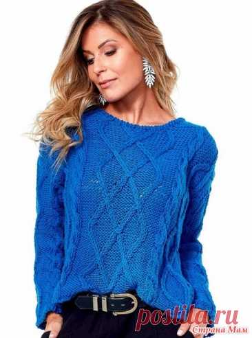 Яркий джемпер овесайз со структурными узорами. Спицы. - ВЯЗАНАЯ МОДА+ ДЛЯ НЕМОДЕЛЬНЫХ ДАМ - Страна Мам
