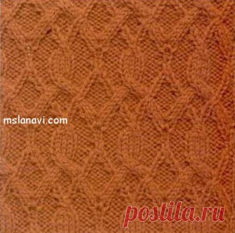 Рельефный узор спицами №65 | Вяжем с Ланой