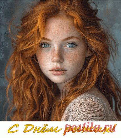 Поздравляю тебя с необычным праздником. С днем рыжих. Пусть солнечный цвет твоих волос притягивает удачу и счастье.  Открытки на День Рыжих!