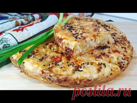 КРУЧЕНЫЙ СЛОЕНЫЙ ПИРОГ С КАПУСТОЙ И КУРИЦЕЙ Просто и быстро! Тончайшее тесто и море начинки!