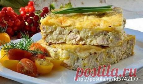 ЗАПЕКАНКА ИЗ КУРИЦЫ С КАРТОФЕЛЕМ И СЫРОМ.