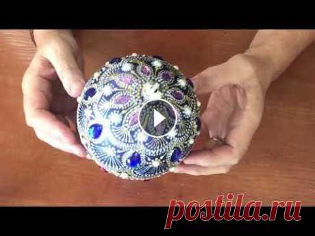 Декор Новогоднего Шара.Точечная роспись.Decor Christmas balls.Dot painting. Декор Новогоднего Шара.Точечная роспись.Decor Christmas balls.Dot painting....