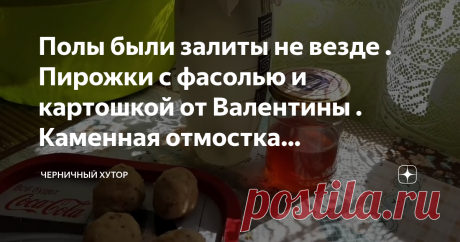 Полы были залиты не везде . Пирожки с фасолью и картошкой от Валентины . Каменная отмостка продолжение