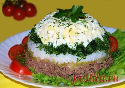 Салат печеночный.Новый салат, который все хвалят