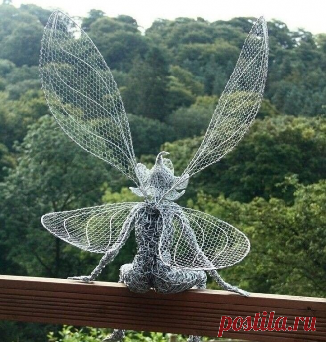 Мастер создает прекрасных лесных фей из обычной проволоки!