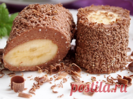 Шоколадно-творожный десерт с бананом (2 варианта подачи) пошаговый рецепт с фотографиями