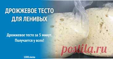 Быстрое дрожжевое тесто в холодильнике в пакете рецепт фото пошагово и видео Дрожжевое тесто за 5 минут. Получается у всех!
