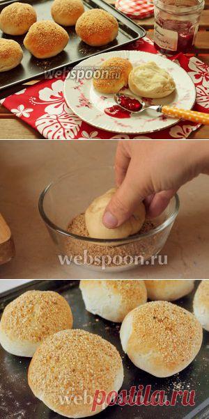 Хлебные булочки с присыпкой