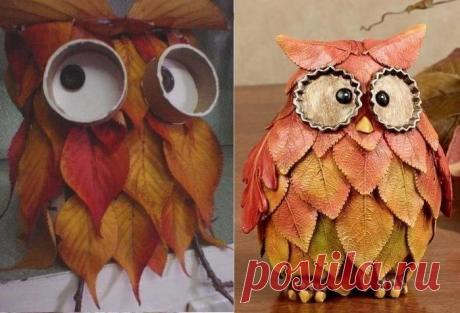 Поделки из природного материала, делаем с детишками