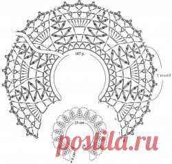Воротник Ажурные веточки