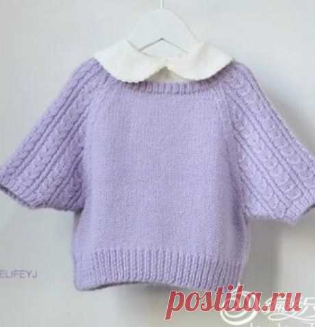 Связать детскую кофточку спицами