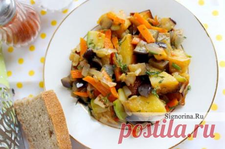 Овощное рагу с баклажанами и кабачками: рецепт с фото