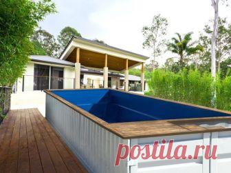 Бассейн из контейнера.