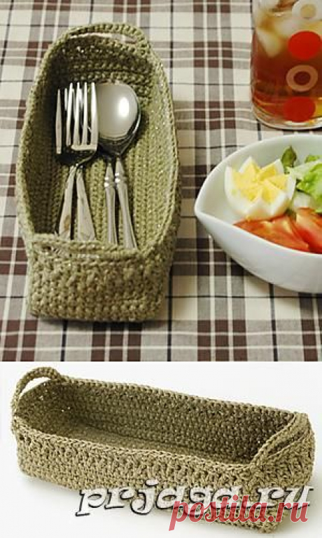 Корзинка крючком для кухни