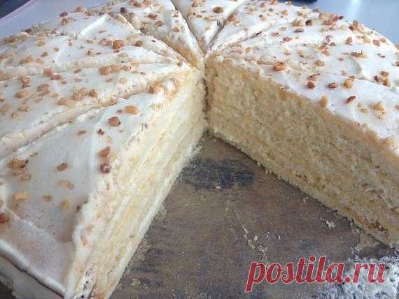 ВКУСНЕЙШИЙ Торт «Milchmädchen» («Молочная девочка»)

Тесто: 
сгущенка - 1 б ( 400 г)
яйца - 2 шт
мука - 1 ст. (160 г)
разрыхлитель - 1 п. (1 ст.л.)

Крем:
сливки 35% - 400 мл
сахарная пудра -0,5ст

Приготовление:

1. Сгущенку и яйца положить в миску. 
Перемешать венчиком до однородности. 
Муку и разрыхлитель просеять в миску. 
Тщательно перемешать. 
Коржи получаются пышнее, если тесто минут 15 постоит.

2. На листе бумаги для выпечки нарисуем круг диаметром 18-20 см. Бумаг...