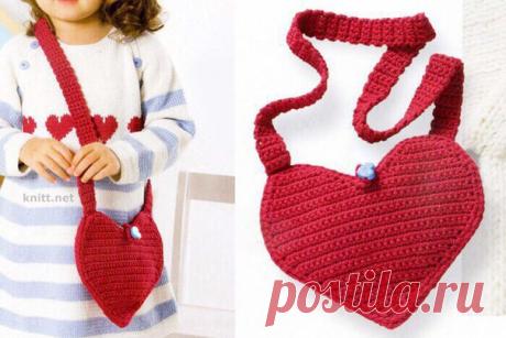 Детская сумочка крючком "Сердечко".

Вам потребуется: пряжа (100% хлопка; 50 г/150 м) – 2 мотка красной; крючок №3,5 и 4,5; 1 пуговица.

Ширина изделия: 21 см
Показать полностью…