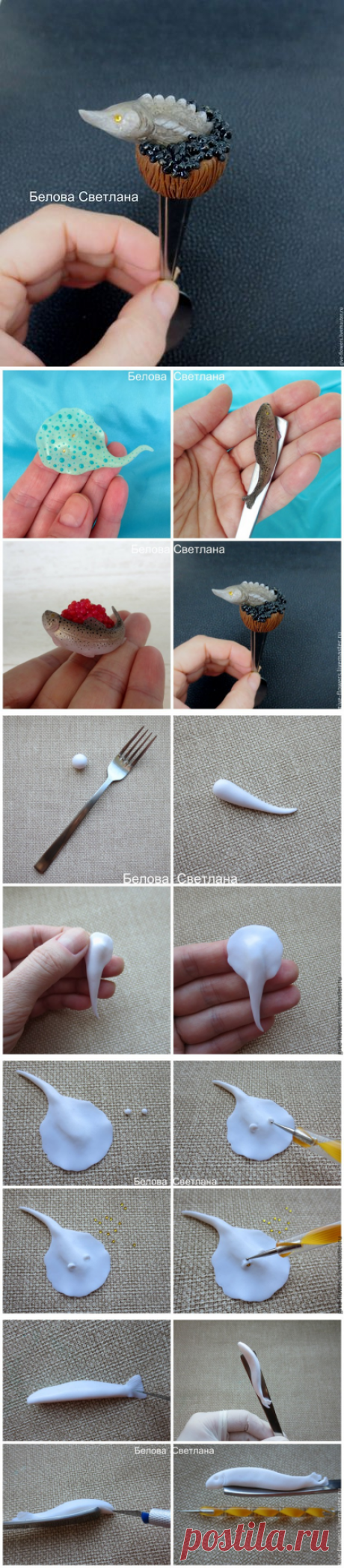 МК - Декоративные рыбки из полимерной глины...