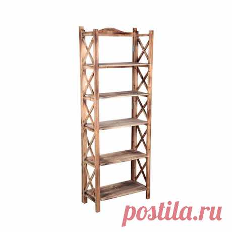 Стеллаж Rustic деревянный 6полок 60х28х163см коричневый F02630005