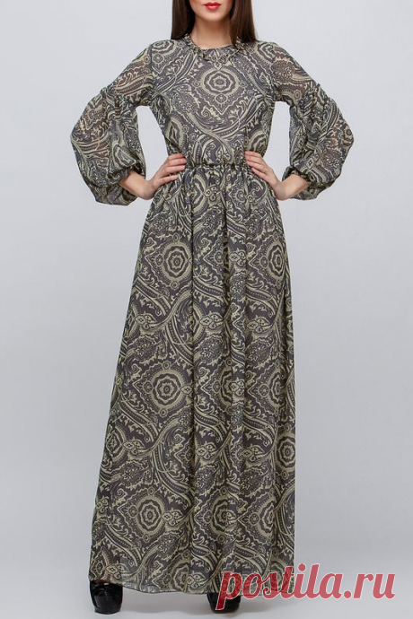 Купить Платье BERENIS 7120.3 СЕРЫЙ, ГОРЧИЧНЫЙ со скидкой в интернет-магазине kupivip.ru - распродажа