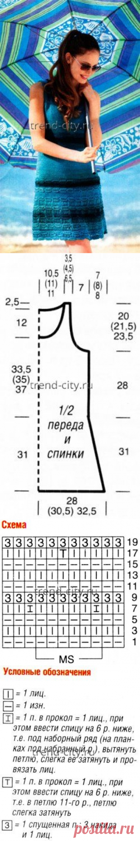 Меланжевое мини-платье - платье спицами в женском журнале trend-city.ru
