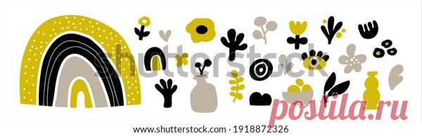Scandinavian Style Collection Design Animals Summer Stock Vector (Royalty Free) 1918872326