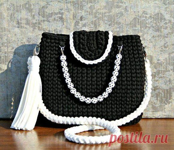 Bolsa de lado fio de malha croche - BA9E36