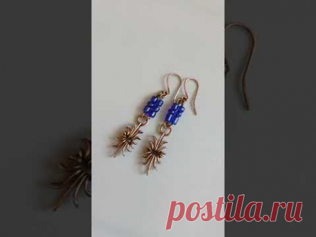 #shorts Украшения из меди в синих тонах #из_меди #handmade #медь #jewelry
